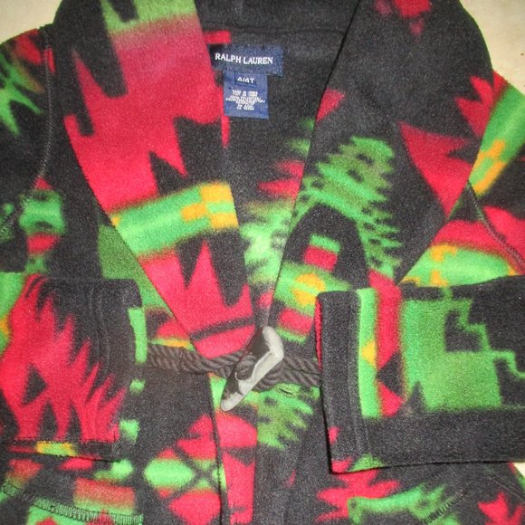 RALPH LAUREN ~ AZTEC INSPIRED FLEECE JACKET ~ 4 / 4T - Picture 5 of 7
